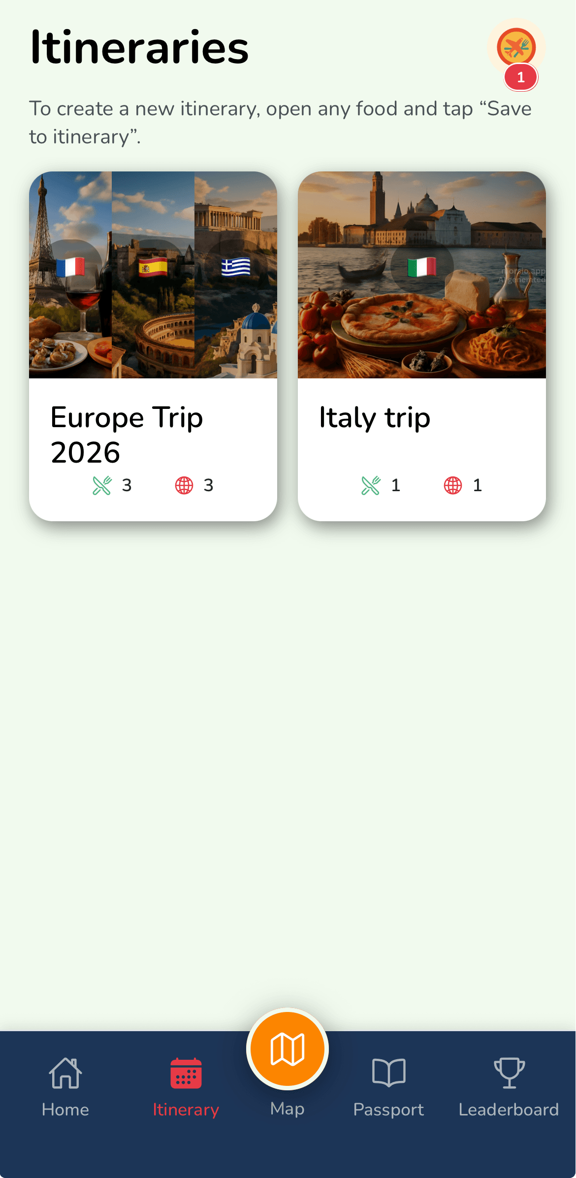 Food Itineraries Feature